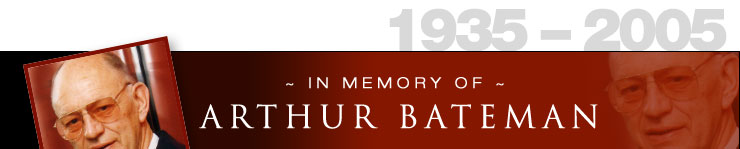 Arthur Bateman Memorial Website